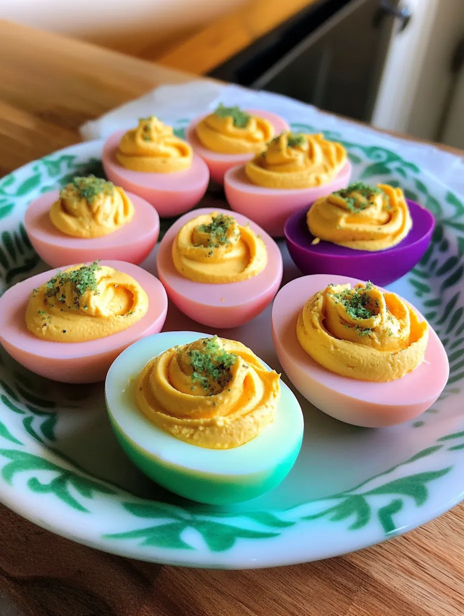 Colored Deviled Eggs Recipe