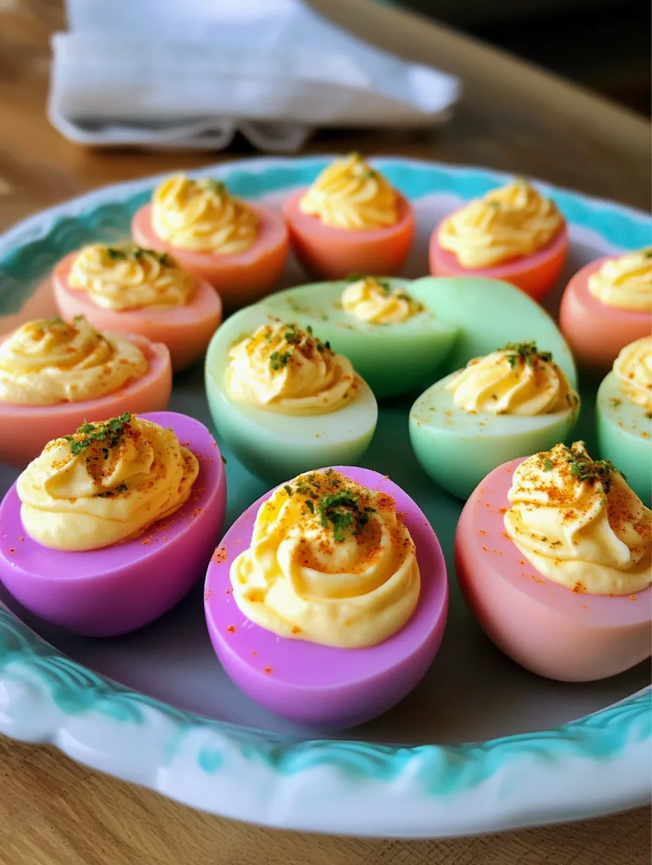 Colored Deviled Eggs Homemade