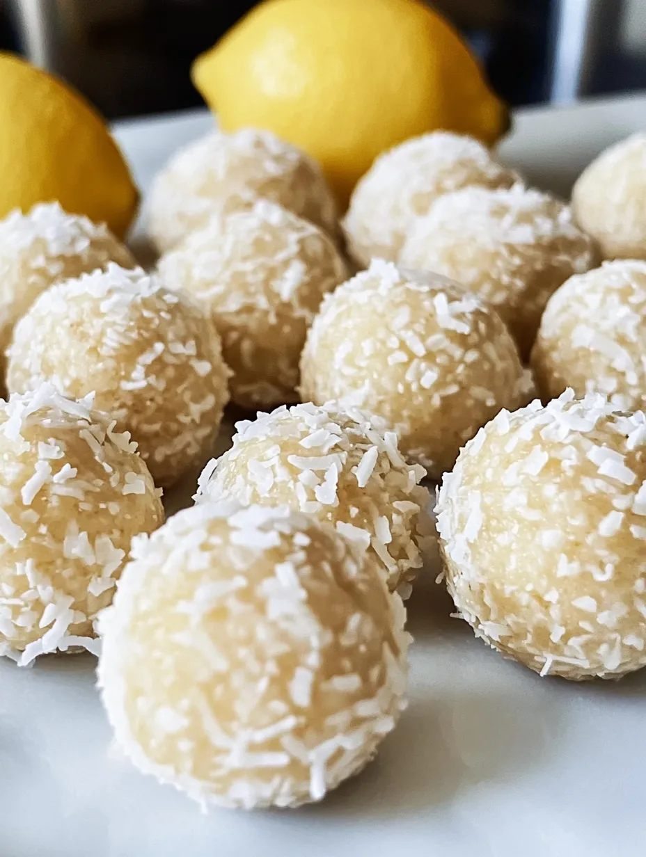 Easy Lemon Coconut Protein Balls