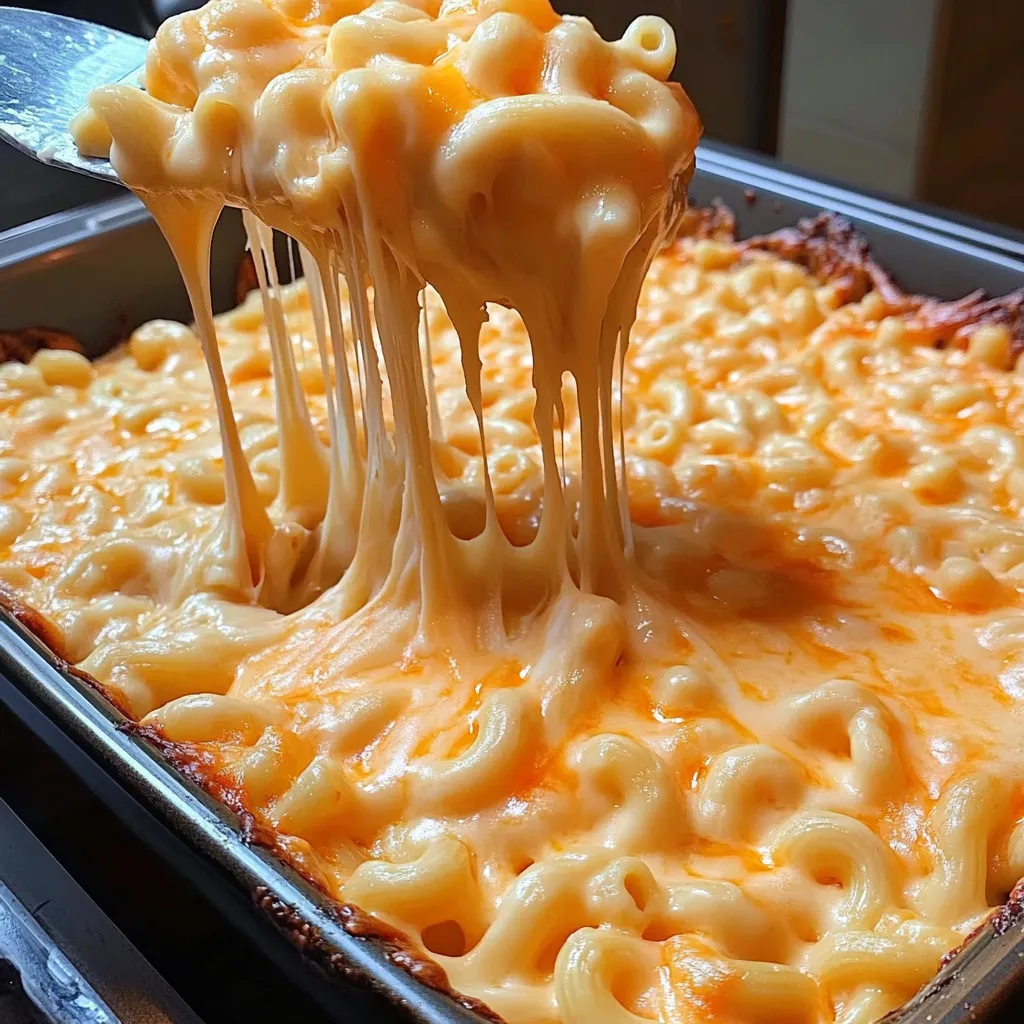 A fork is in a bowl of macaroni and cheese.