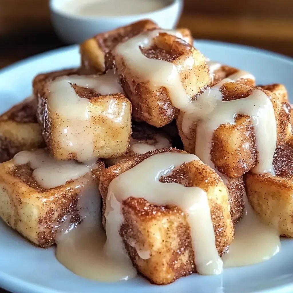 A plate of cinnamon rolls with icing.