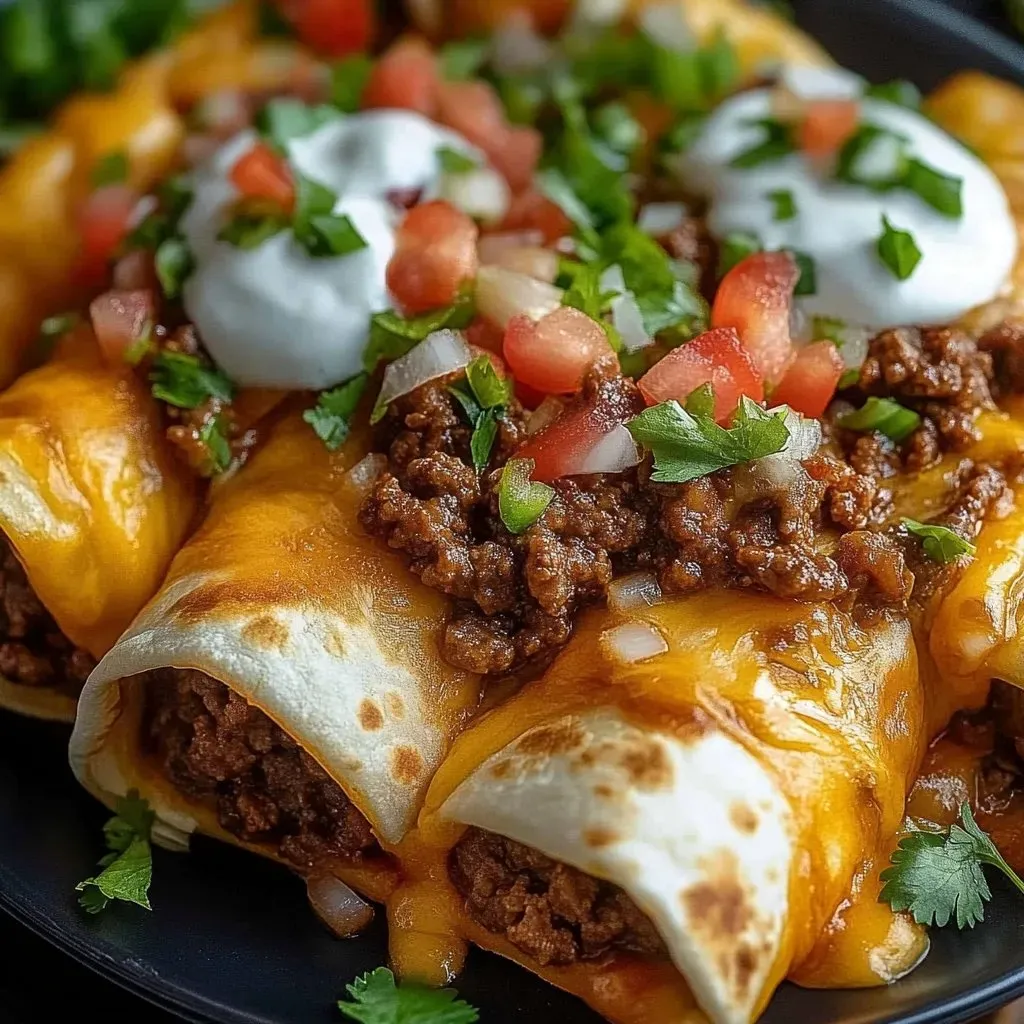 A plate of food with a burrito and tomatoes.