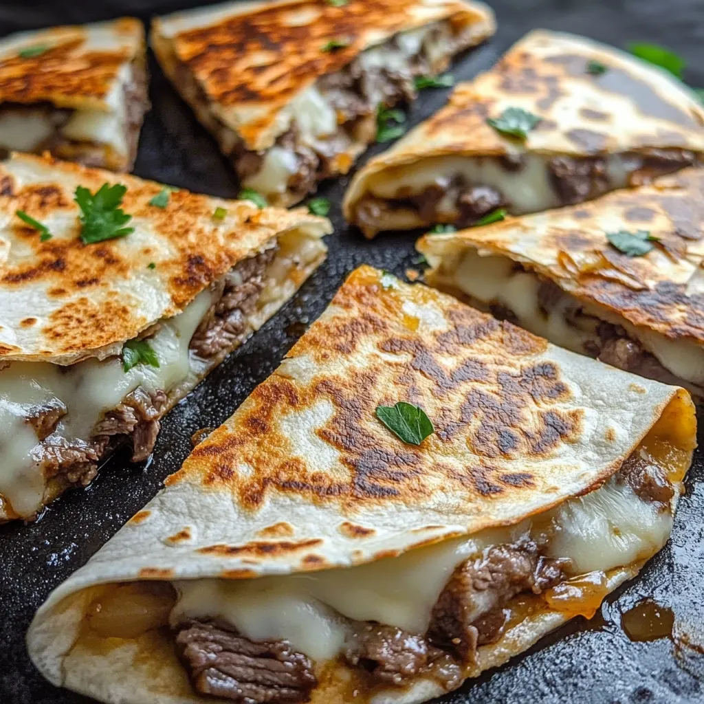 A plate of food with a slice of meat and cheese.