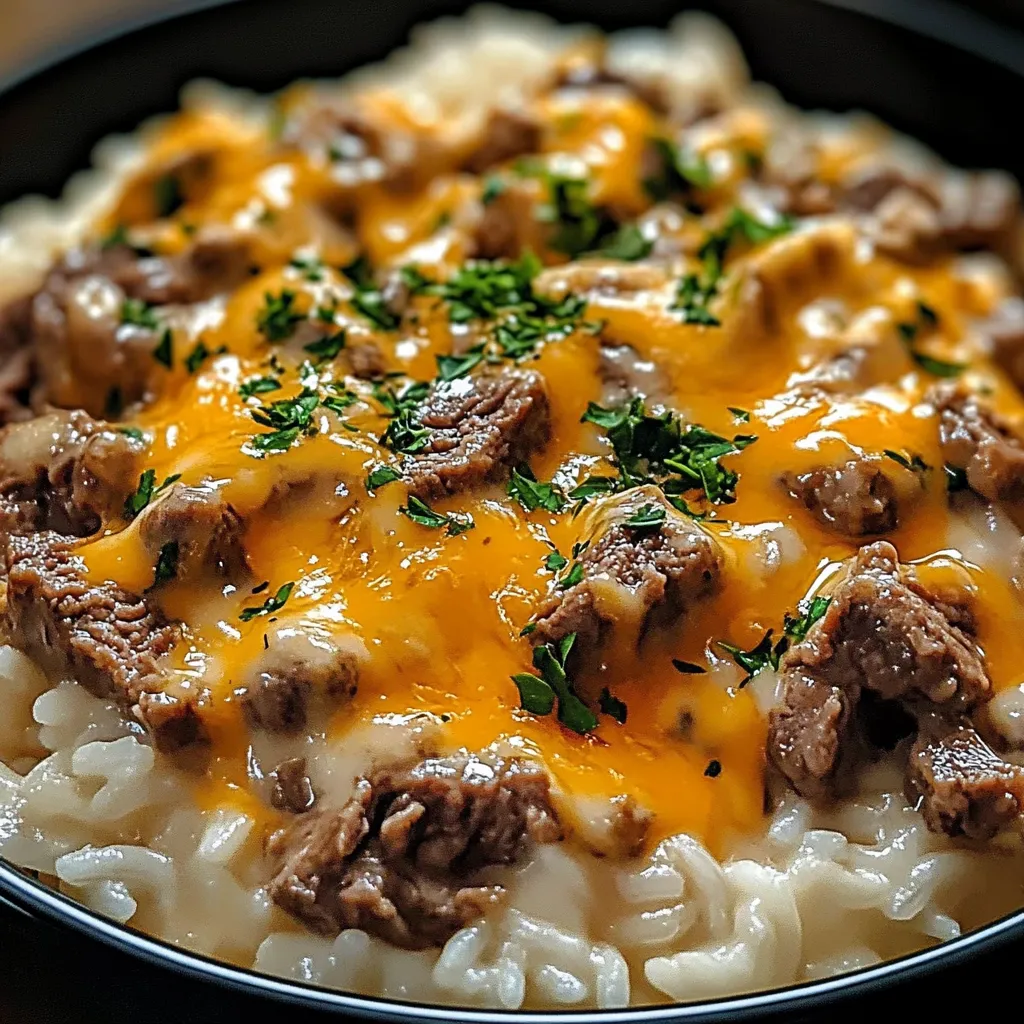 A bowl of food with cheese and meat.