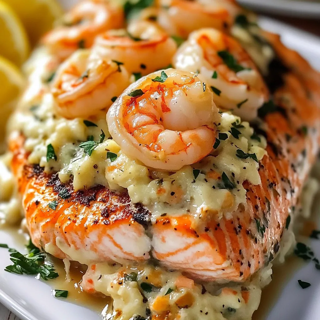 A plate of food with shrimp and sauce.