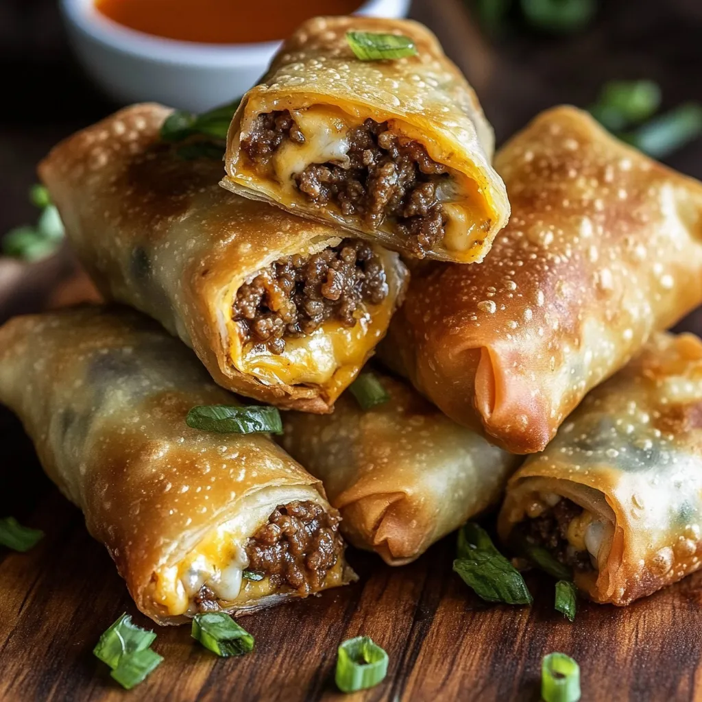 A stack of meat and cheese filled pastries.