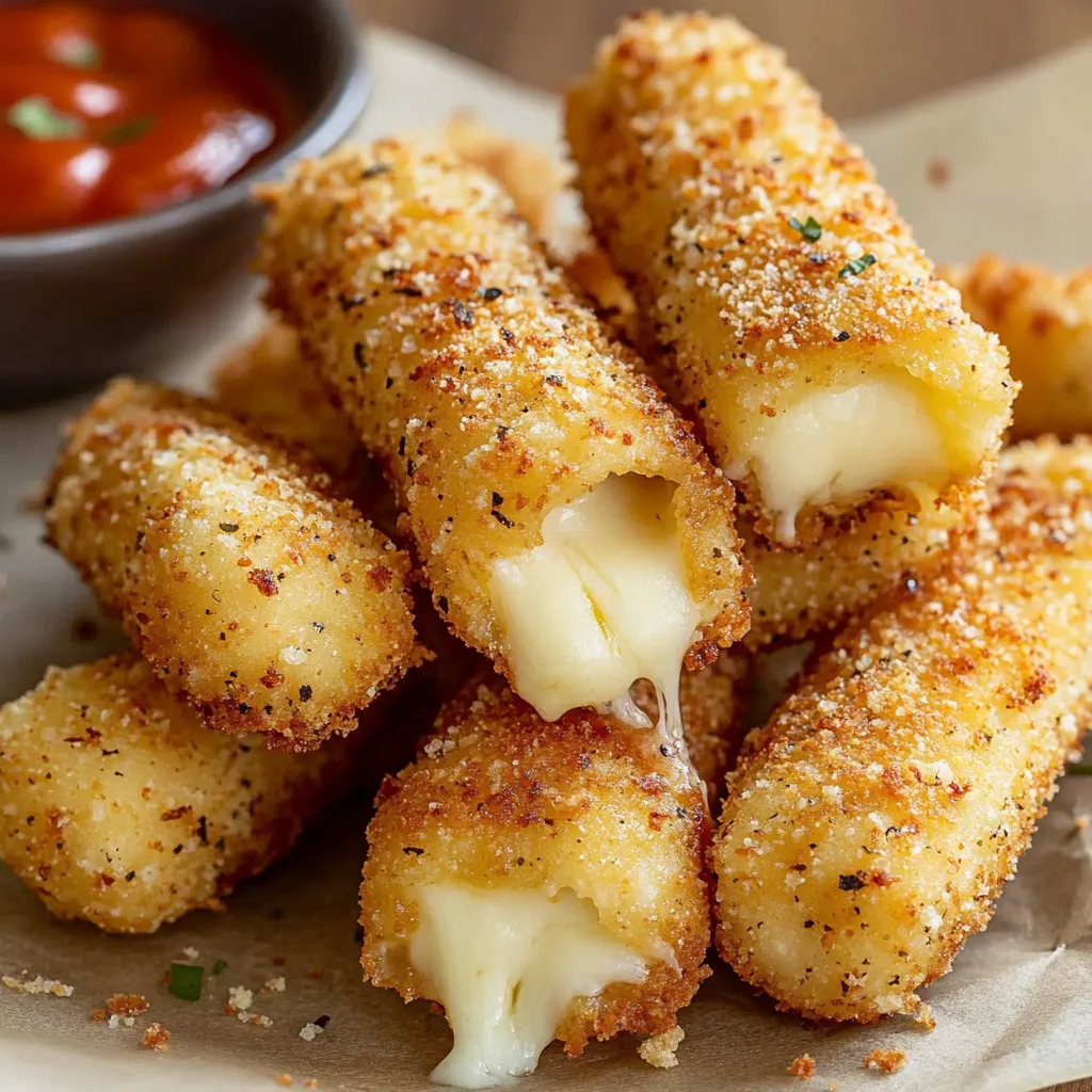 A plate of cheese sticks with a bowl of ketchup.