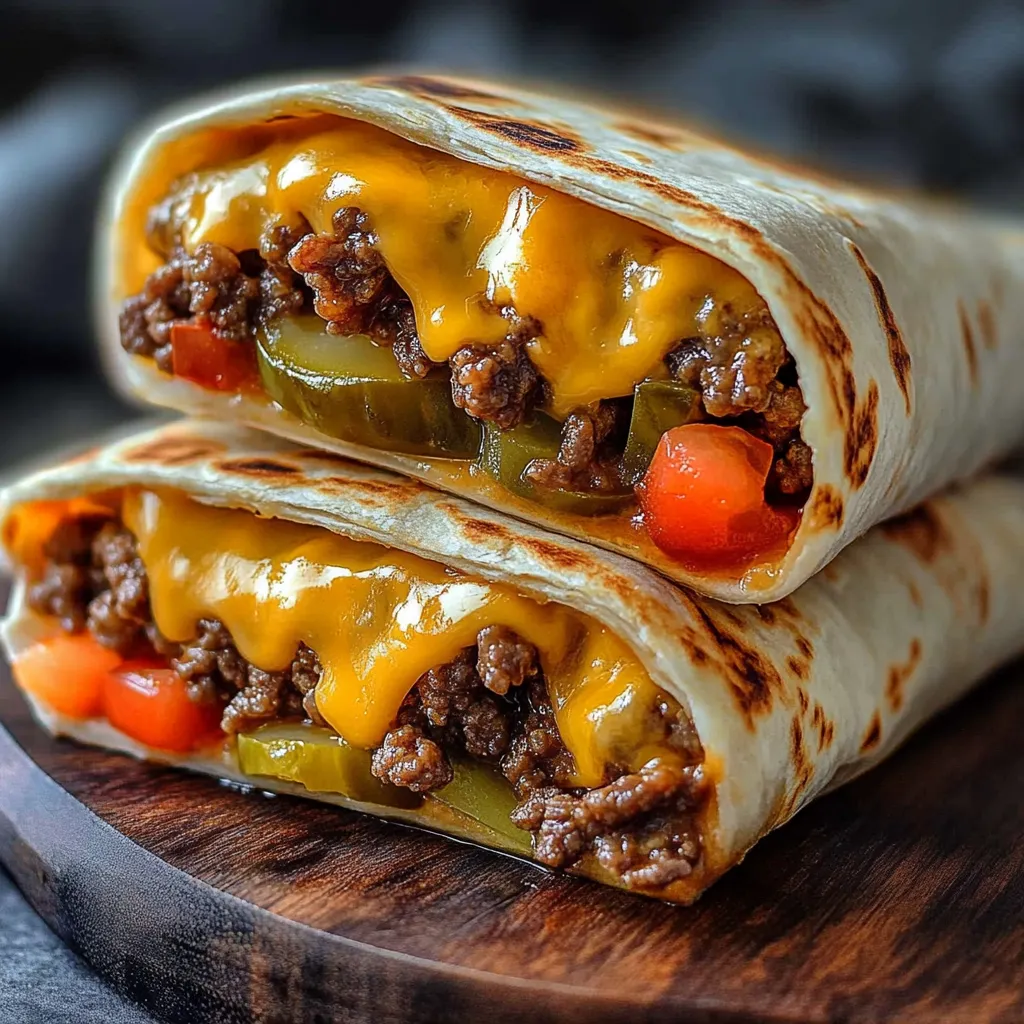 A burrito with meat and cheese.