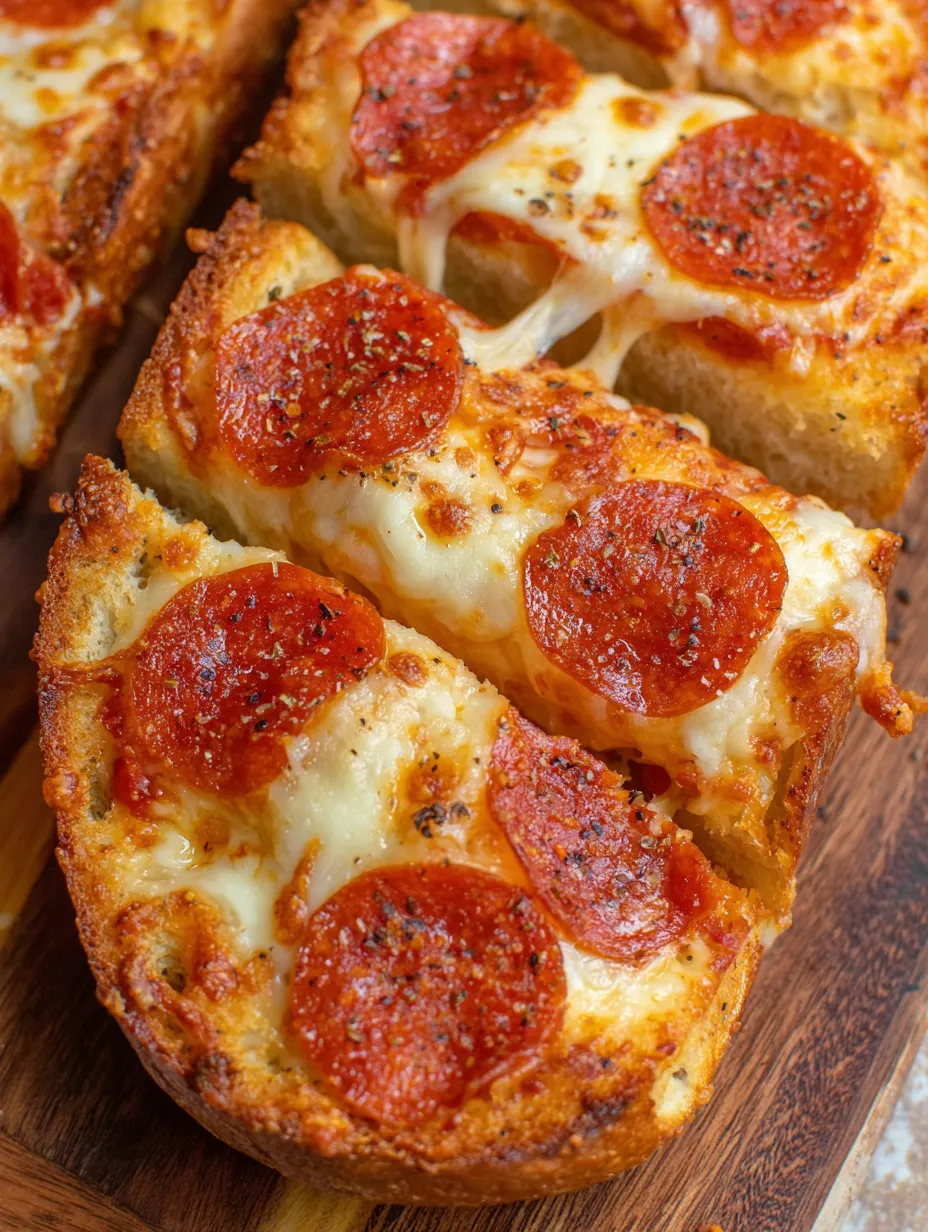 A slice of pepperoni pizza on a wooden cutting board.