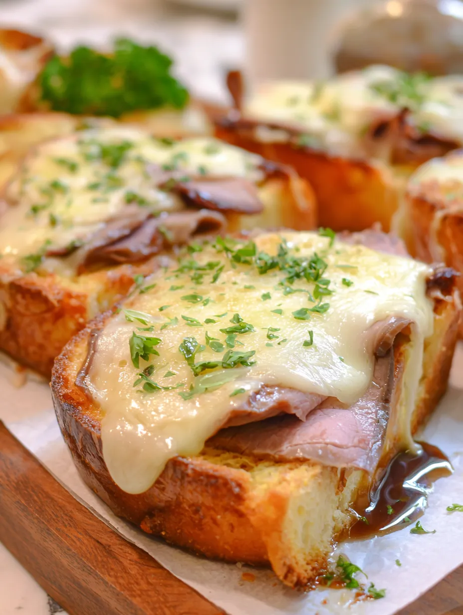 A plate of Texas Toast French Dips.