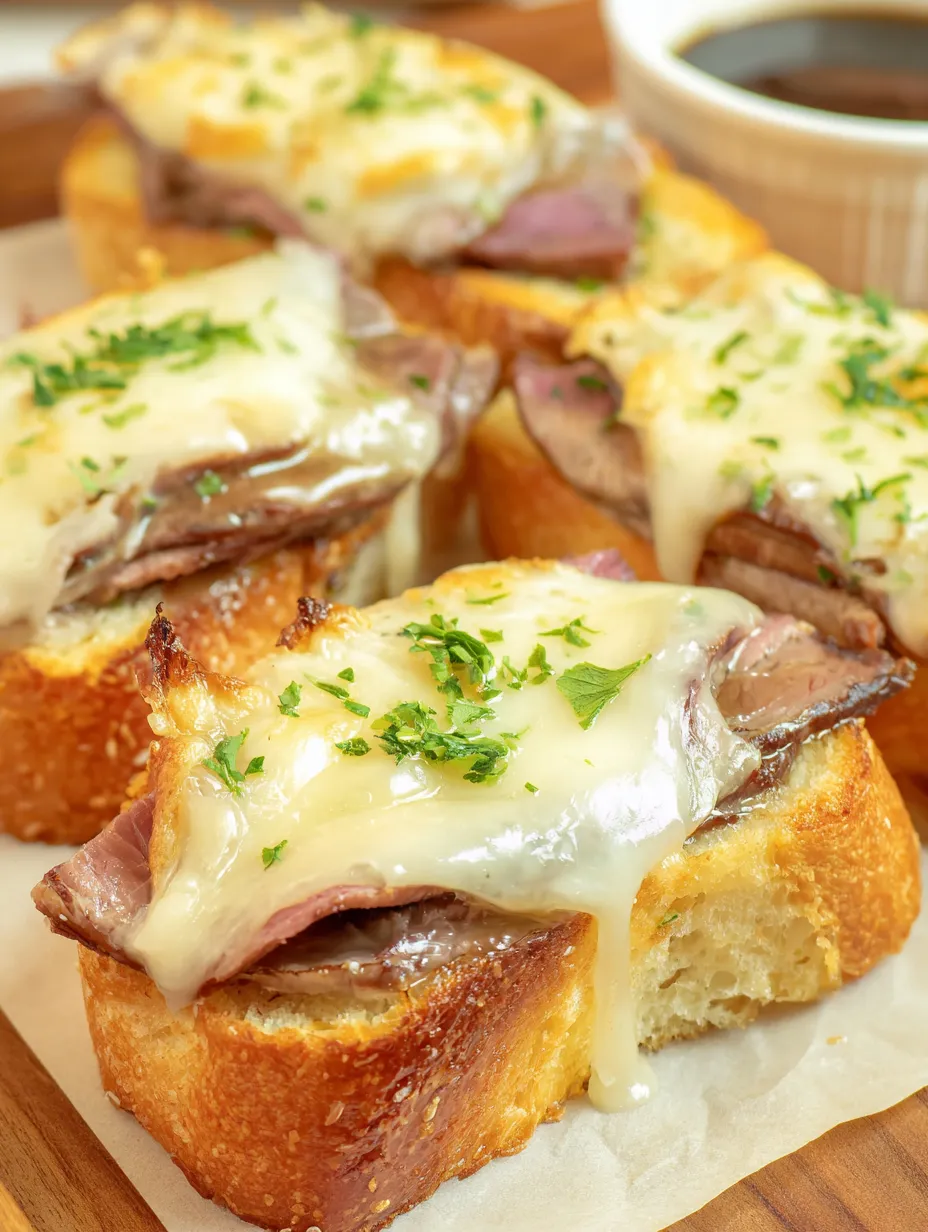 A plate of Texas Toast French Dips.