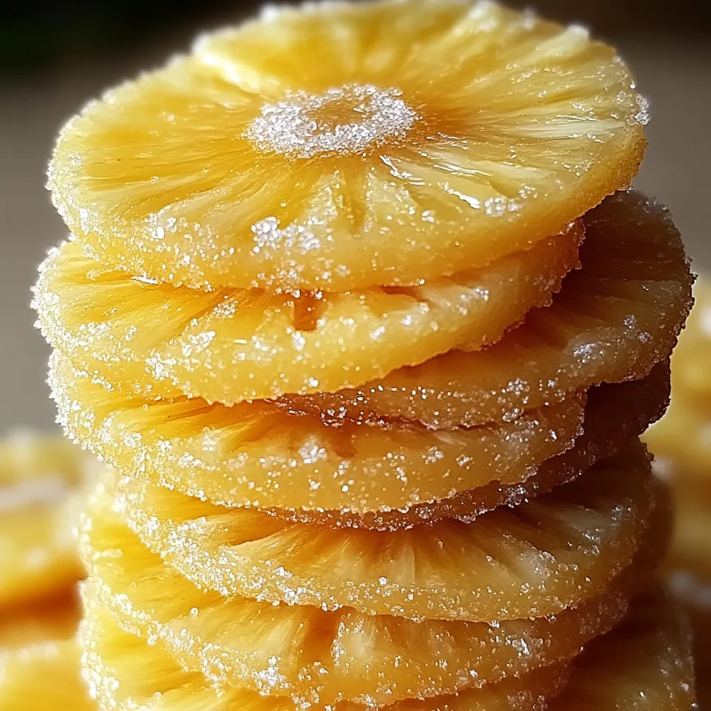 A stack of pineapple rings.