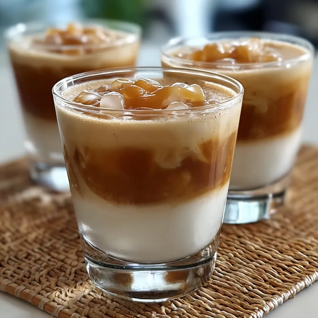 Two glasses of coffee with a cream topping.