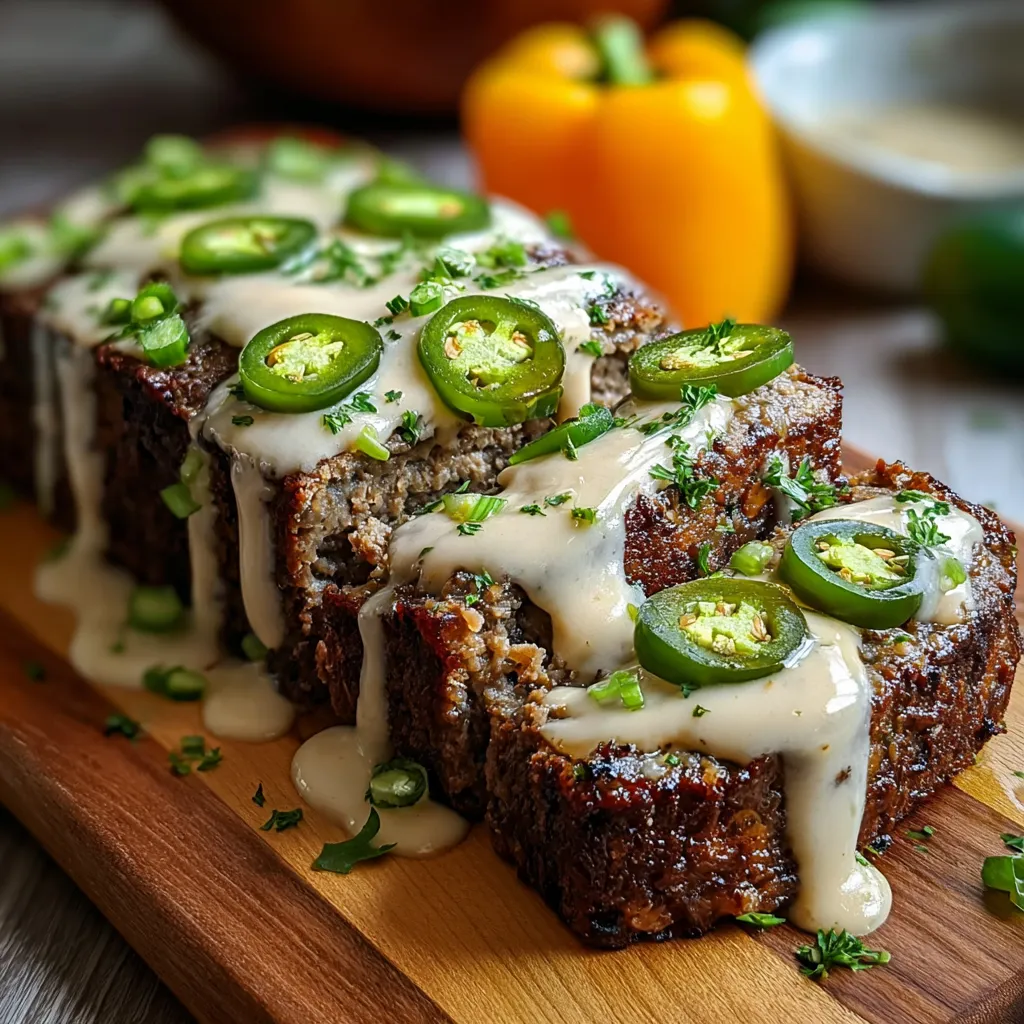 A slice of meat with jalapenos on it.