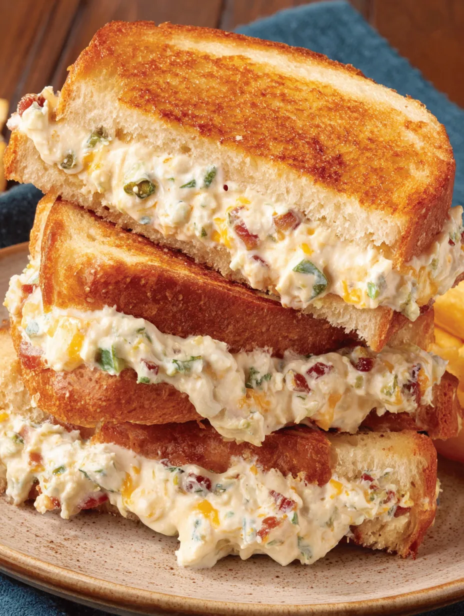 A grilled cheese sandwich with jalapeno poppers.