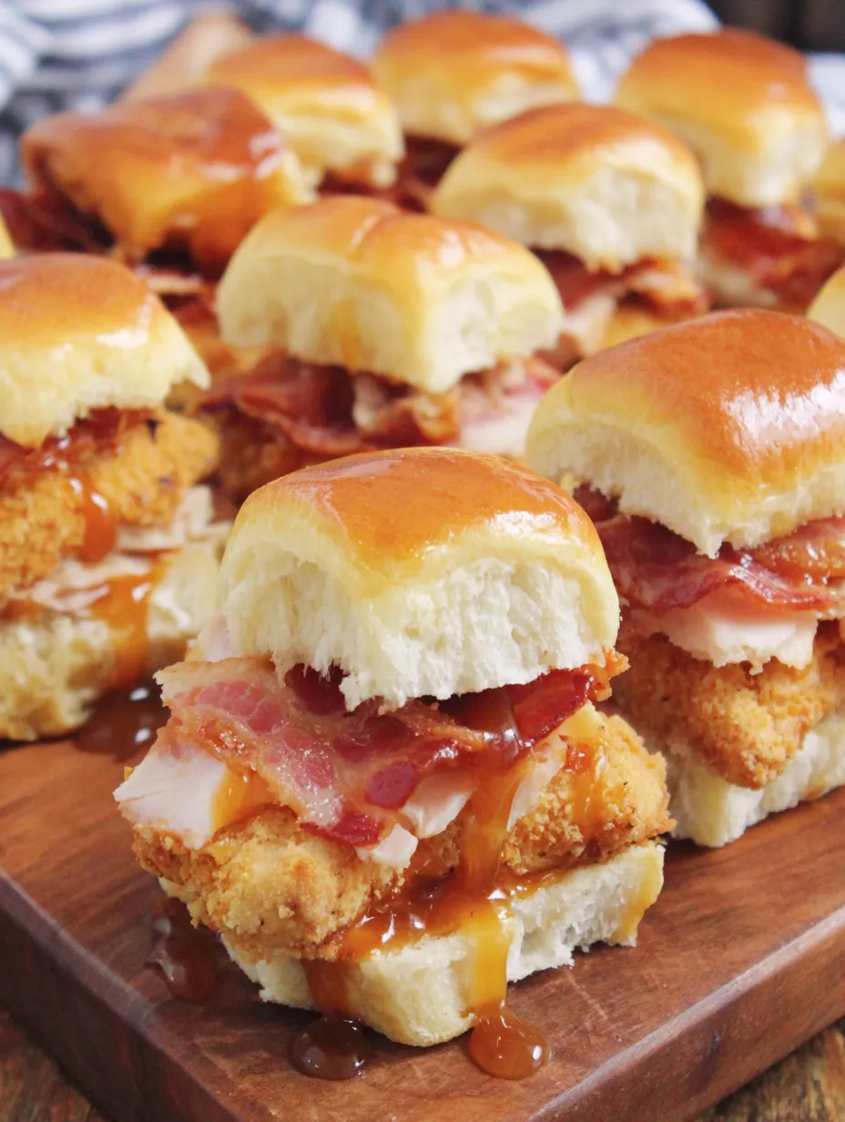 Maple chicken and bacon sliders.