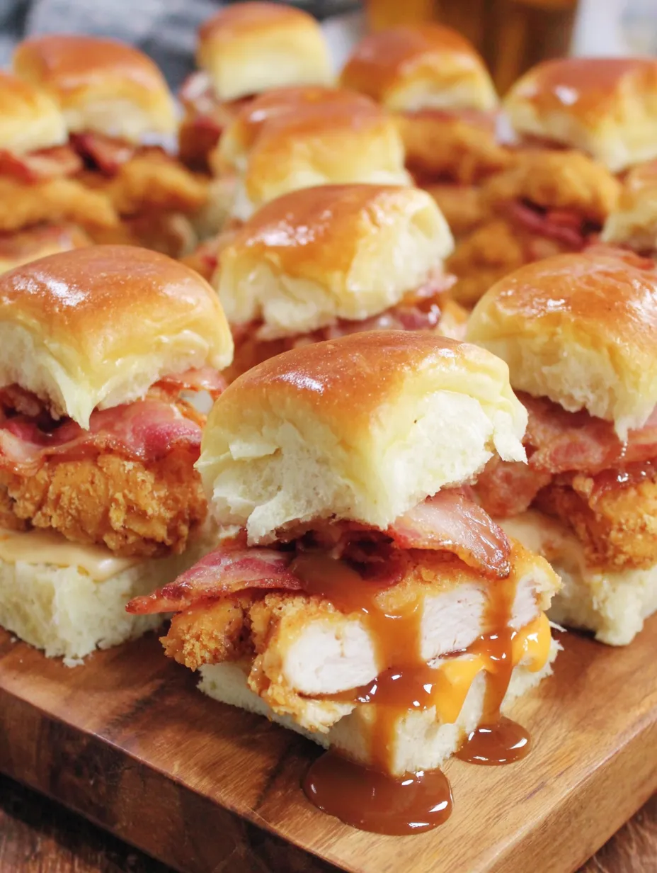 Maple chicken and bacon sliders.