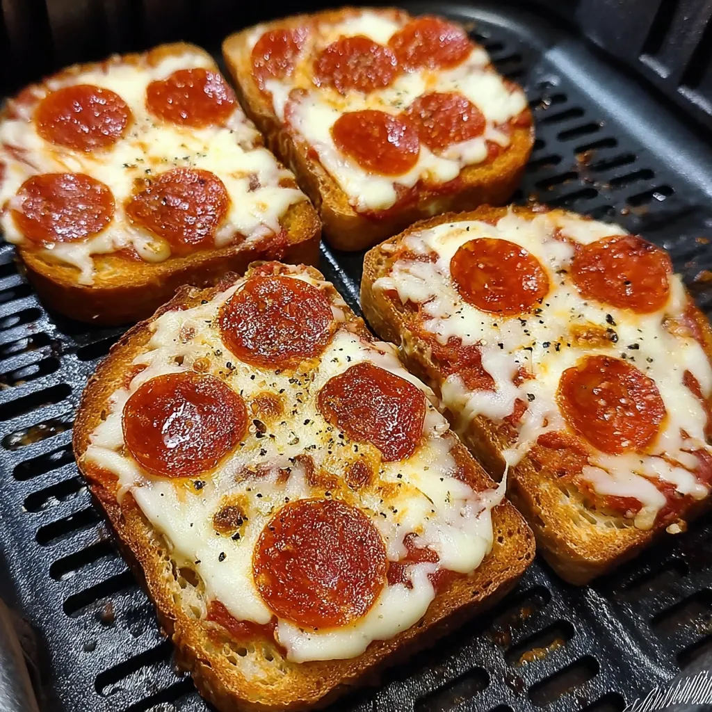 Two slices of pepperoni pizza on a grill.
