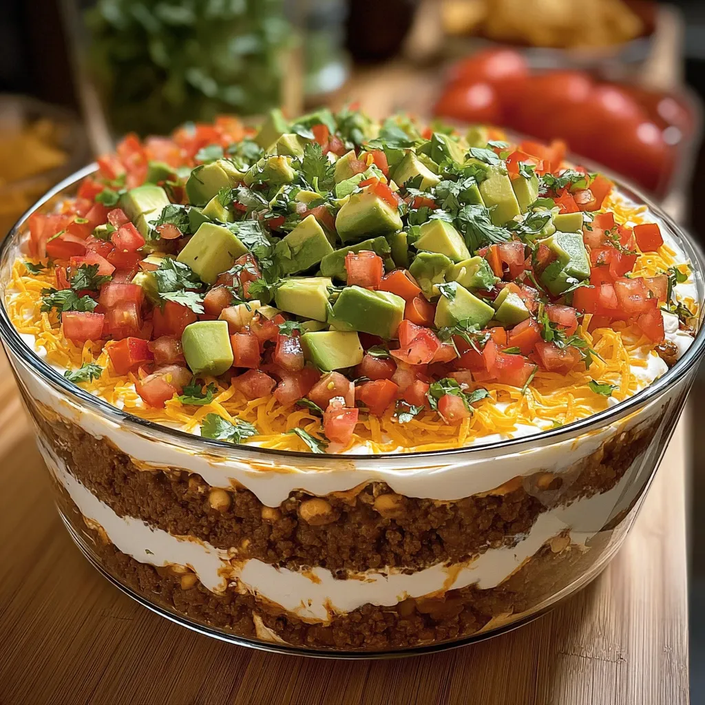 A large bowl of food with a variety of ingredients.