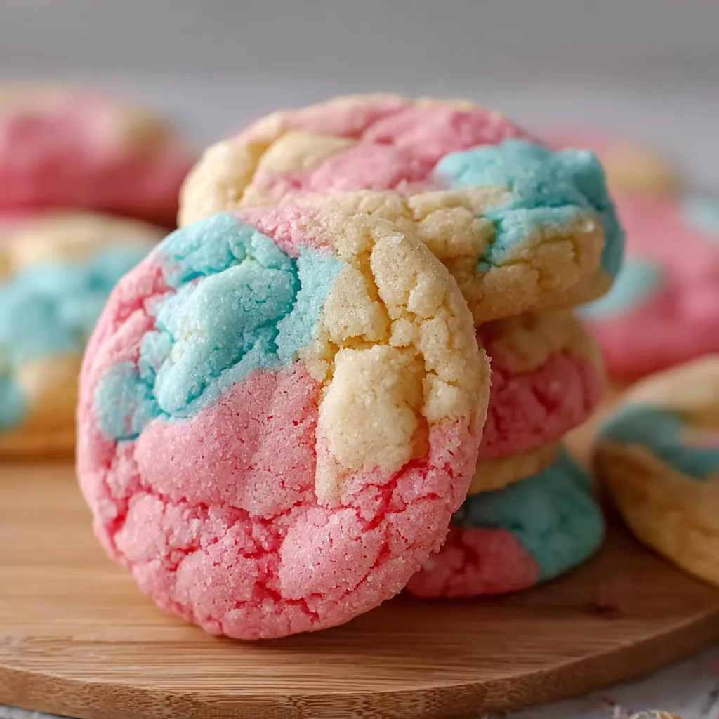 A plate of colorful cookies.