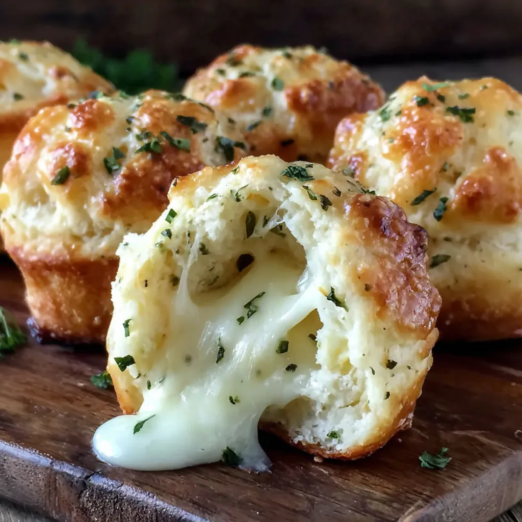 Gooey mozzarella biscuit bombs.