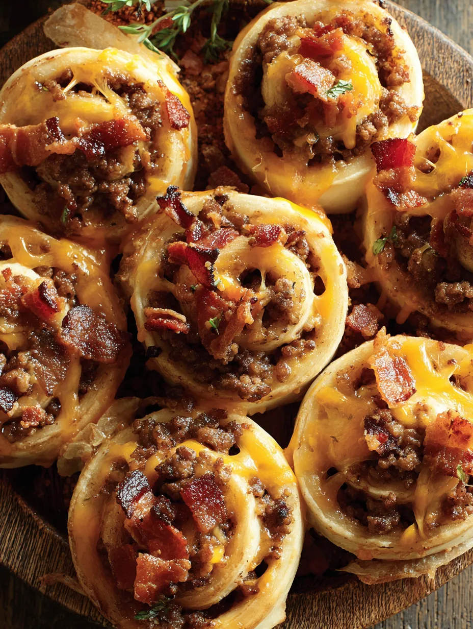 Bacon cheeseburger rolls.