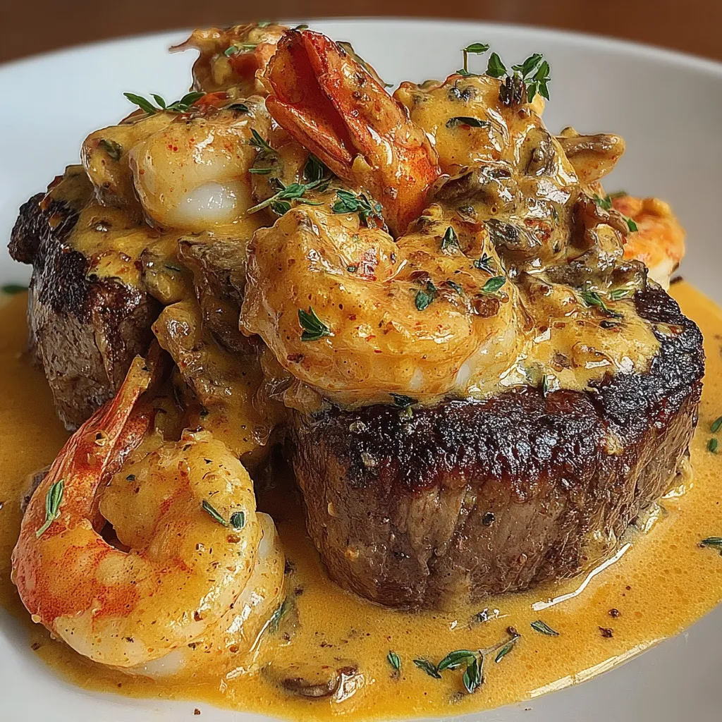 A plate of food with shrimp and lobster sauce.