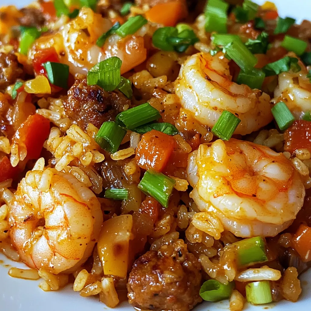 A plate of shrimp and rice.