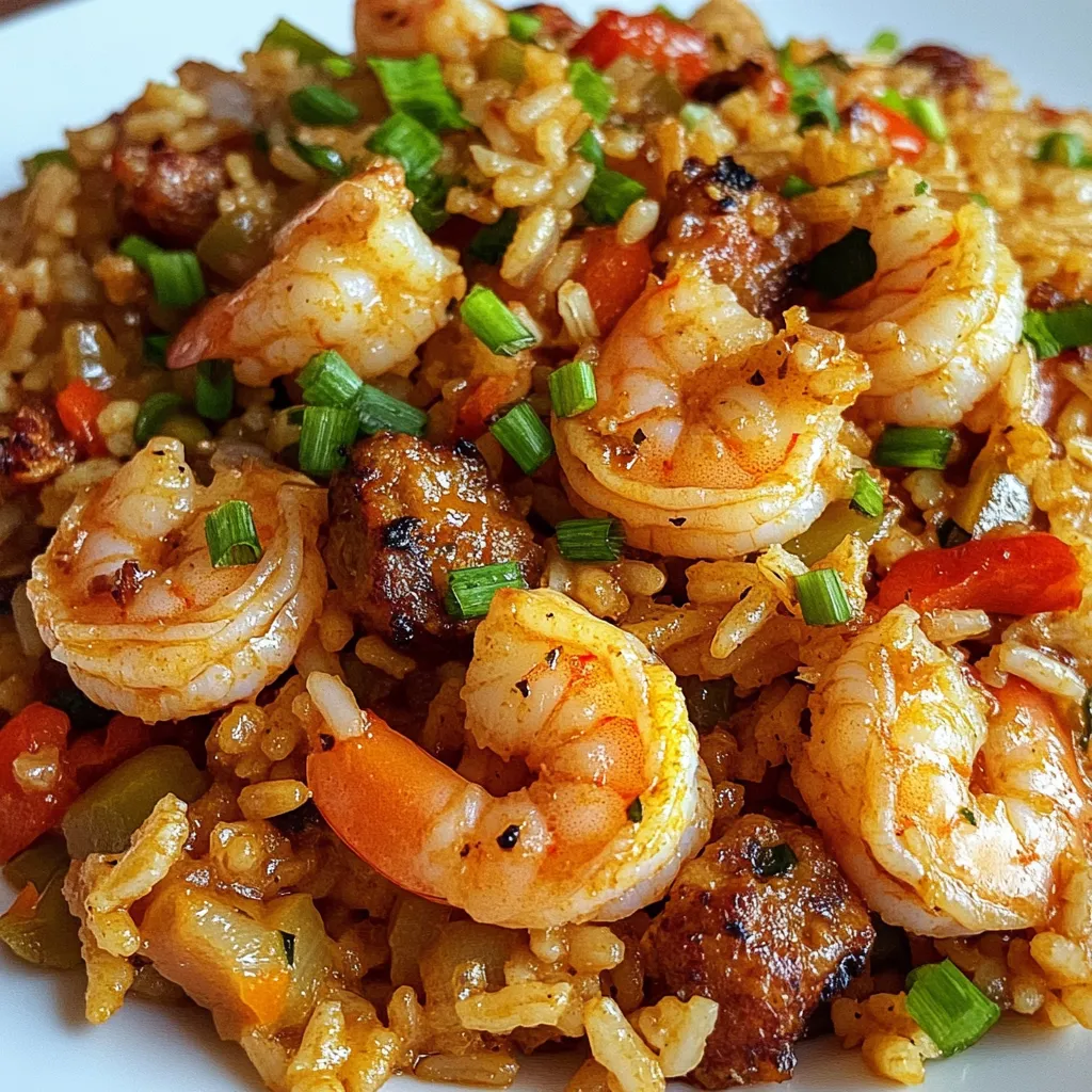 A plate of shrimp and rice.