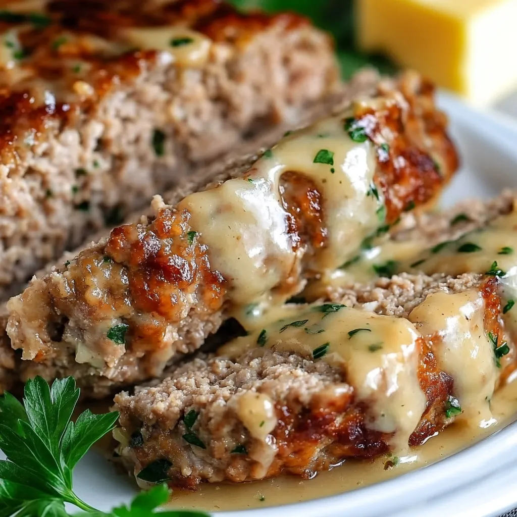 A plate of meat covered in gravy.