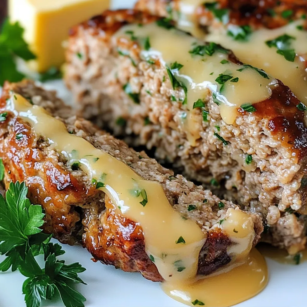A piece of meat with gravy on it.