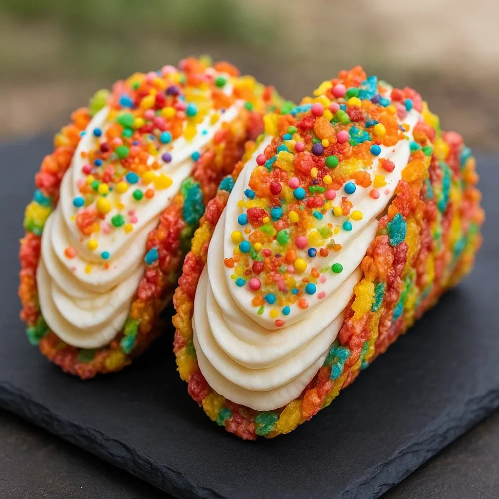 Two colorful cake rolls with white frosting.