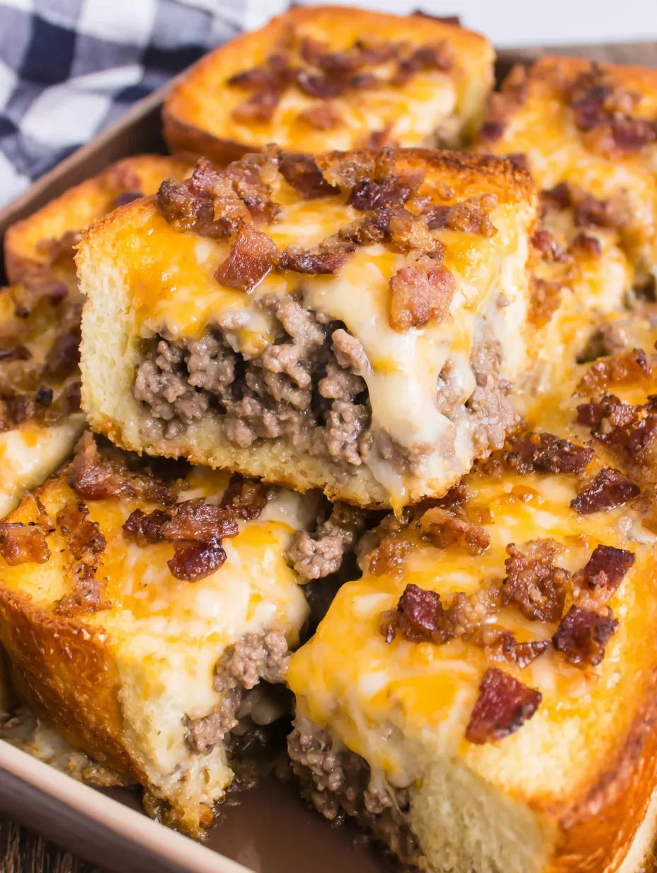 Bacon cheeseburger grilled cheese casserole.