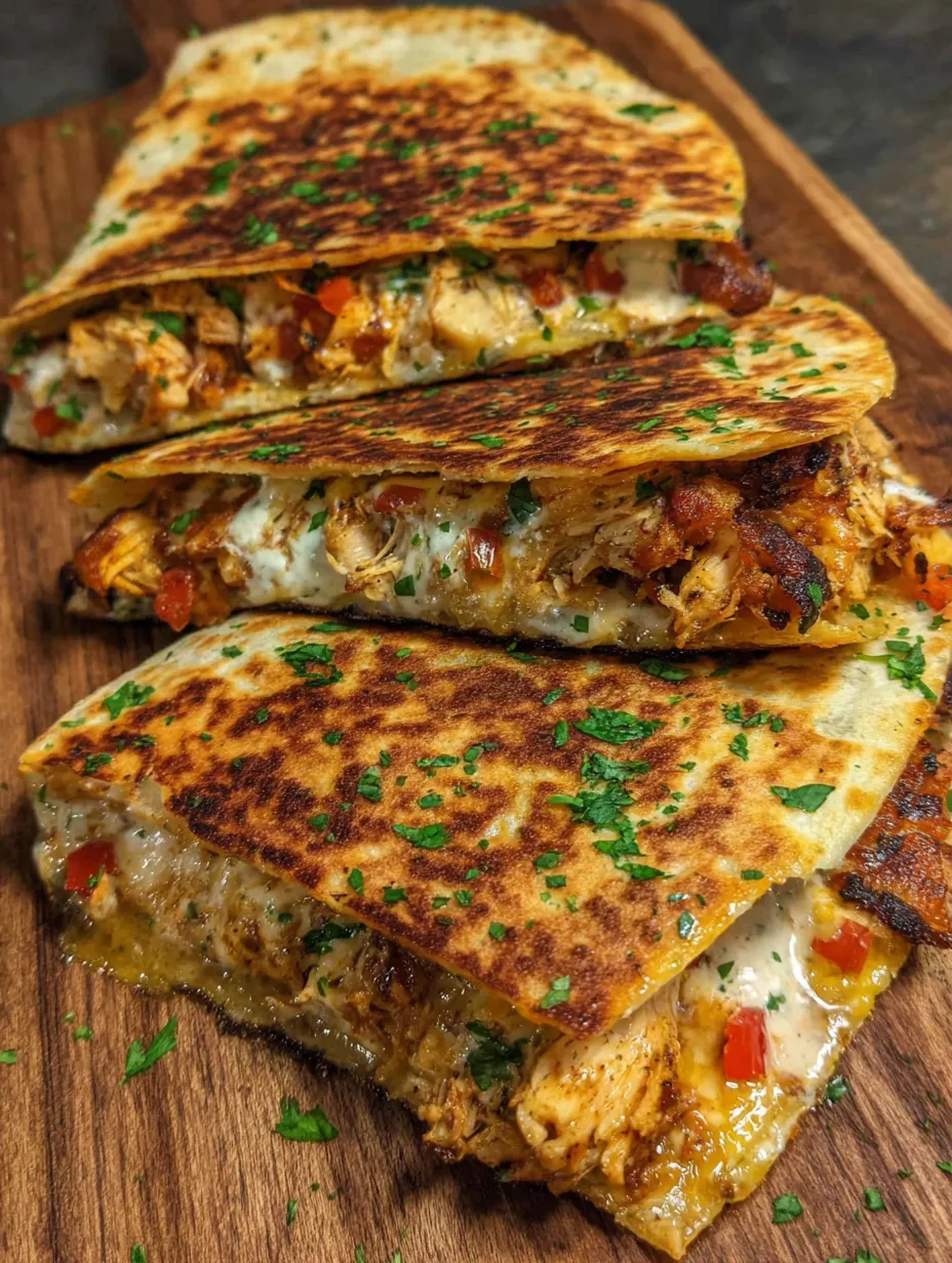 Chicken Bacon Ranch Quesadillas Recipe.