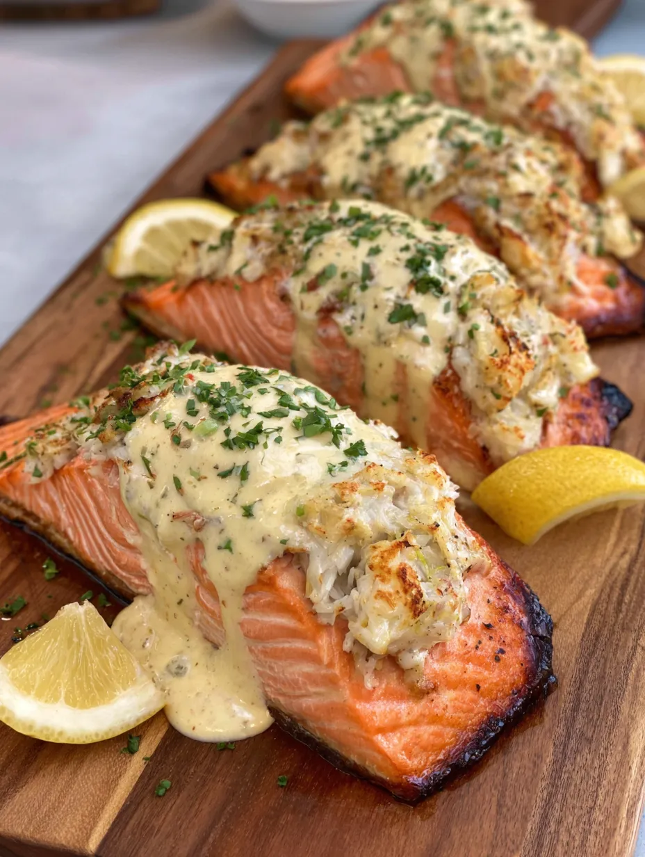 Smoked salmon with lemon and herbs.