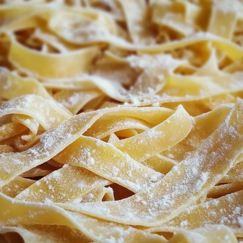A pile of pasta with flour on it.