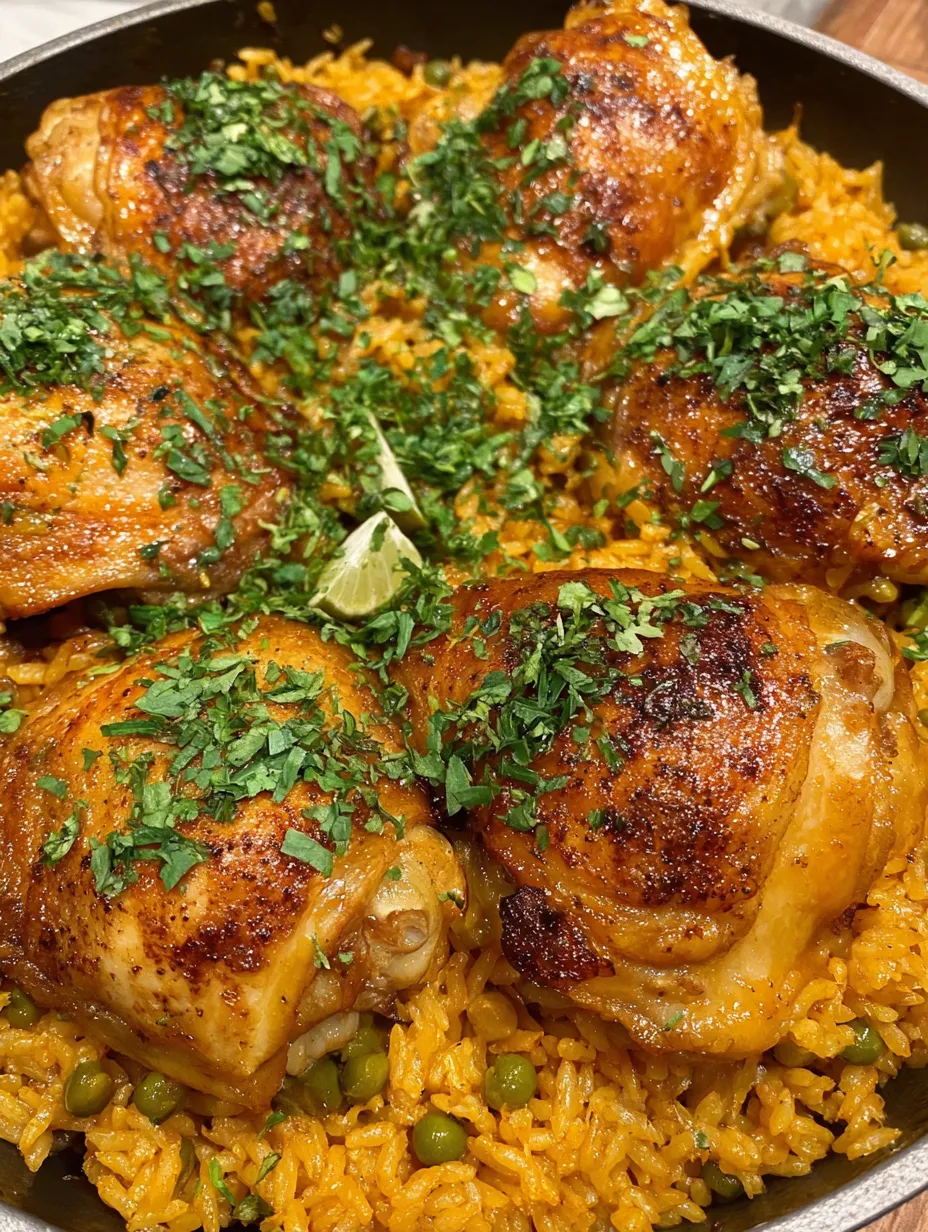A dish of chicken and rice.