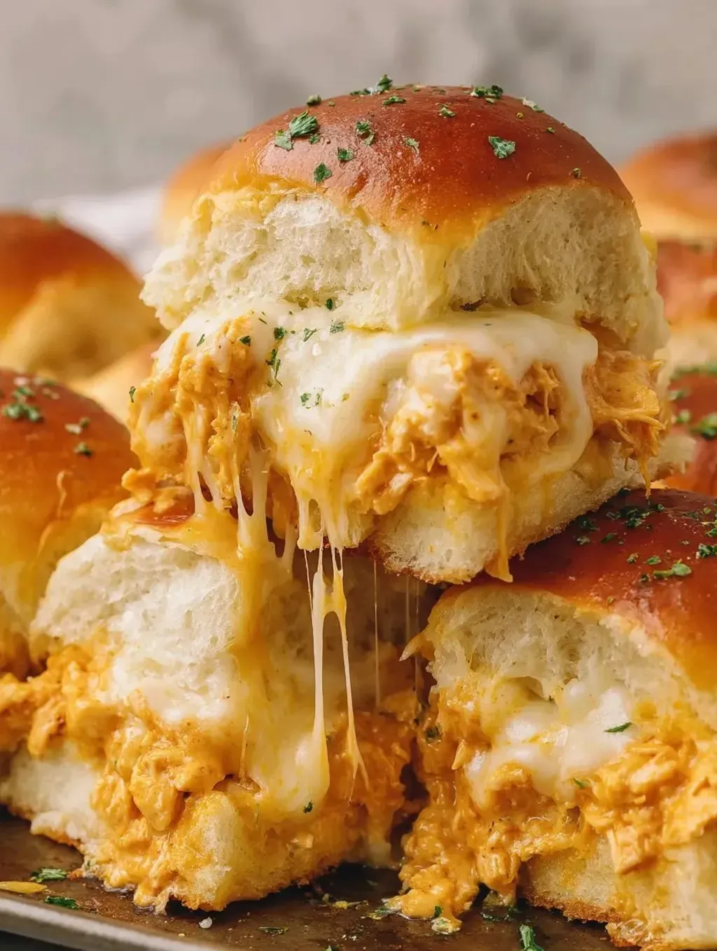 Melted cheese on a bun.