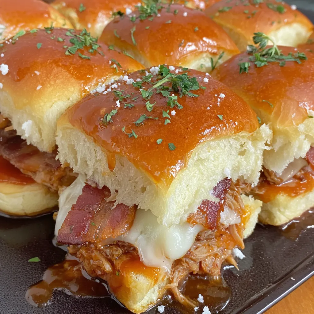 A plate of BBQ Pulled Pork Sliders.