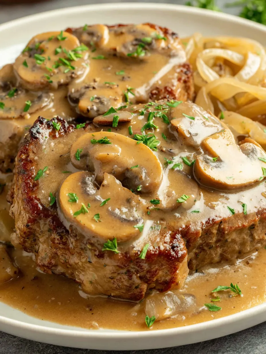 A close up of a delicious looking cube steak.