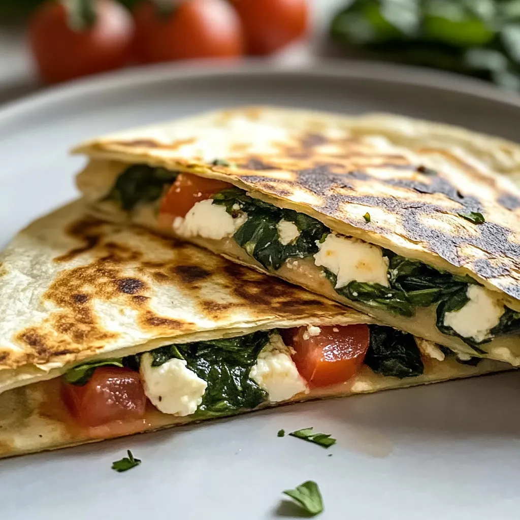 Spinach Feta Quesadilla