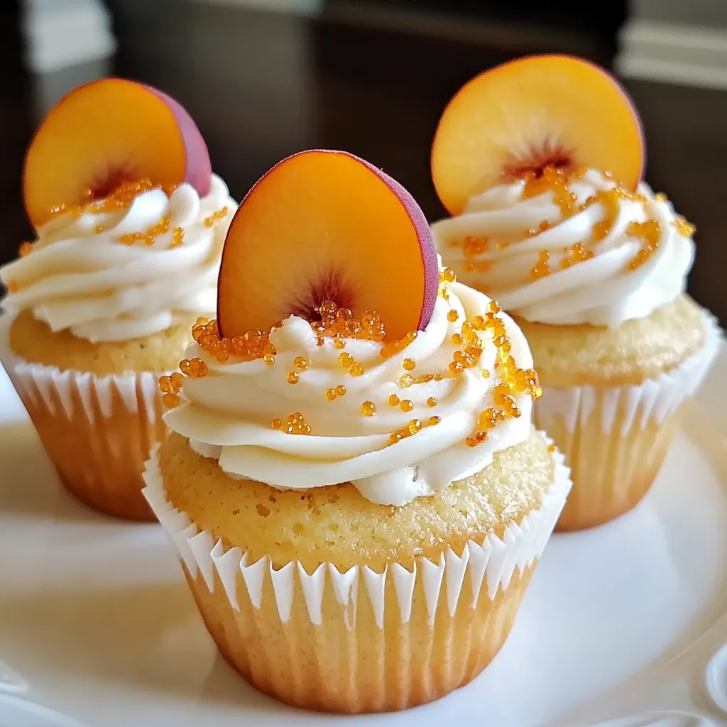 Peach cobbler cupcakes
