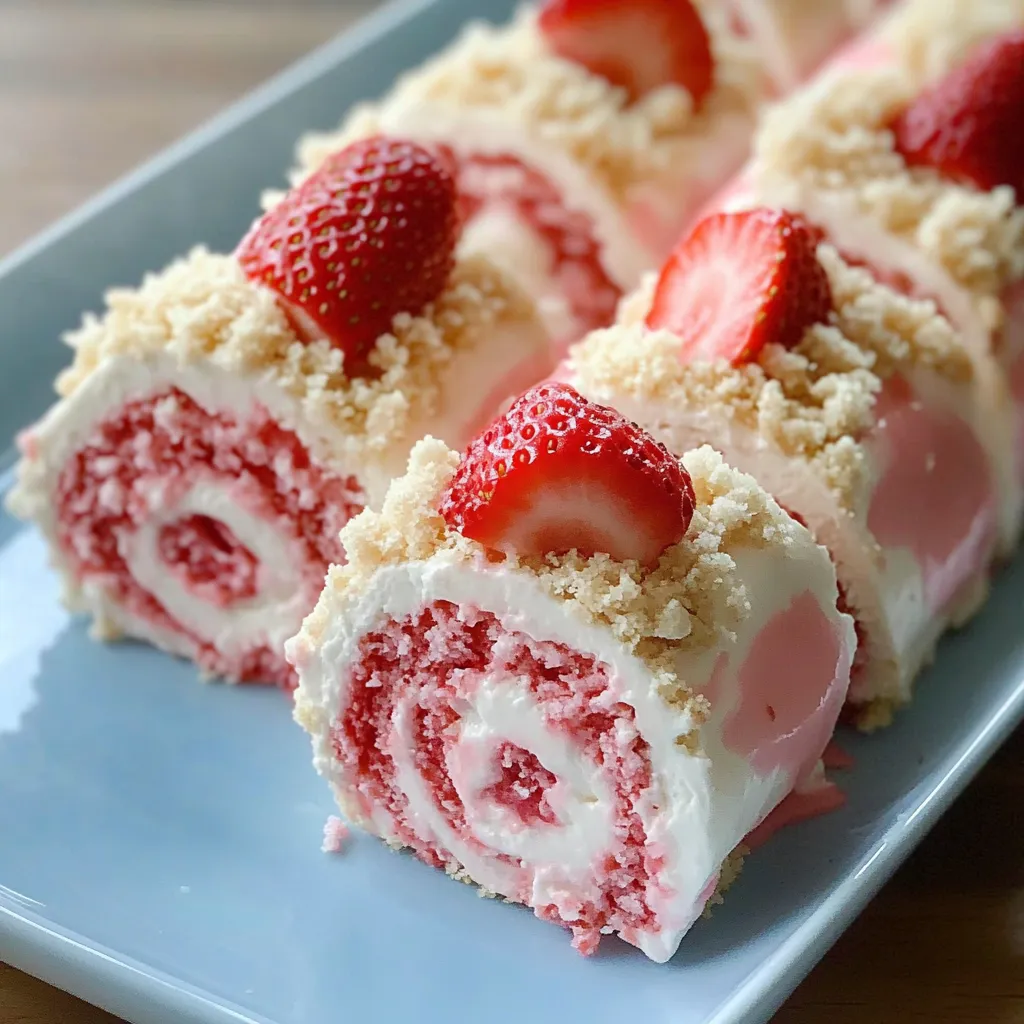 Easy Sweet Strawberry Shortcake Cheesecake Rolls