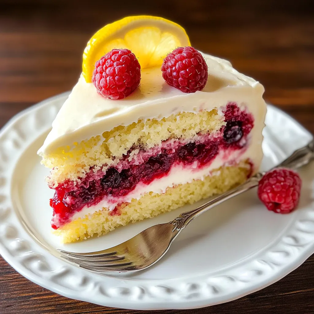 Lovely Lemon Raspberry Cake