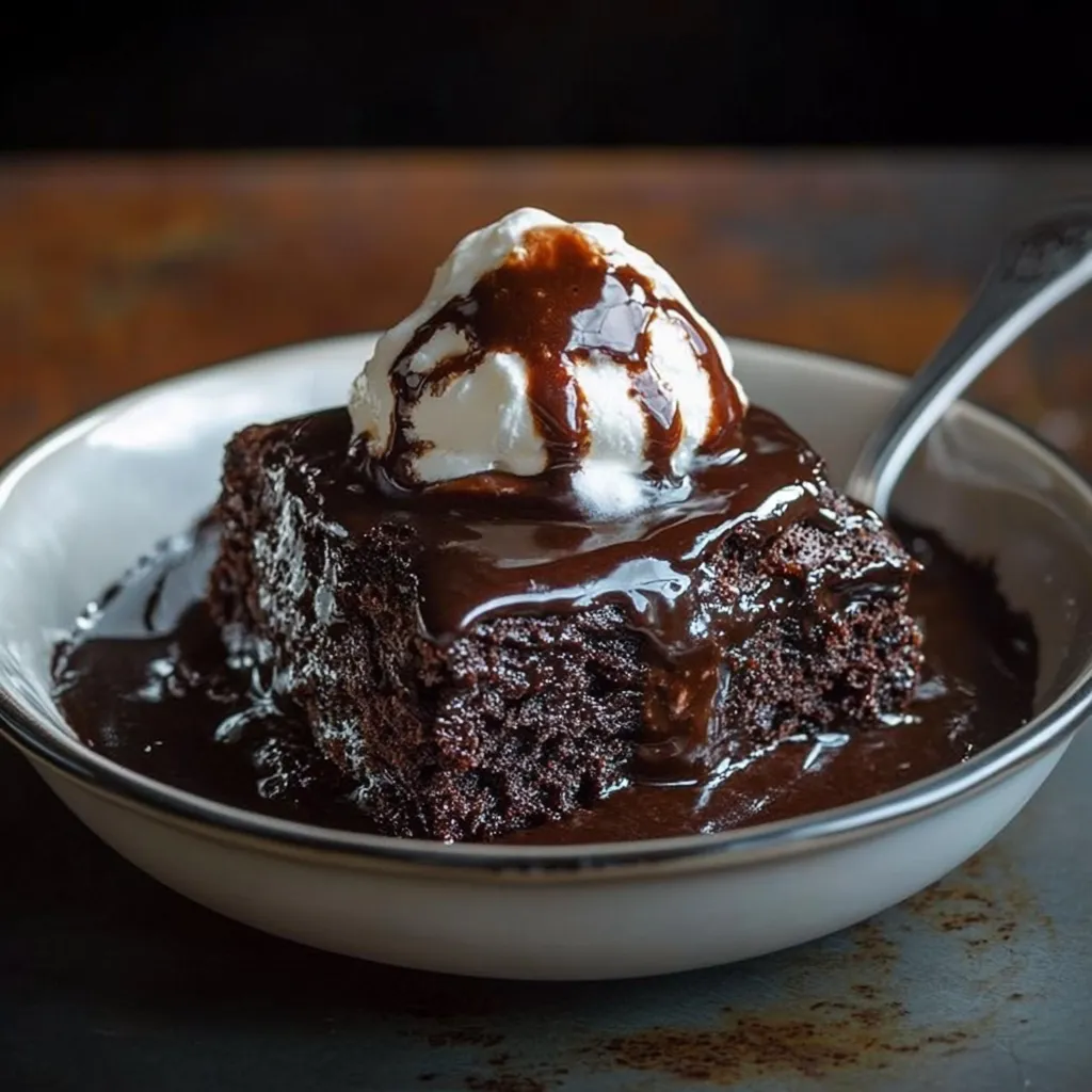 Warm Chocolate Fudge Cake