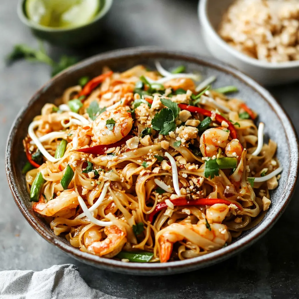 Pad Thai with noodles and veggies