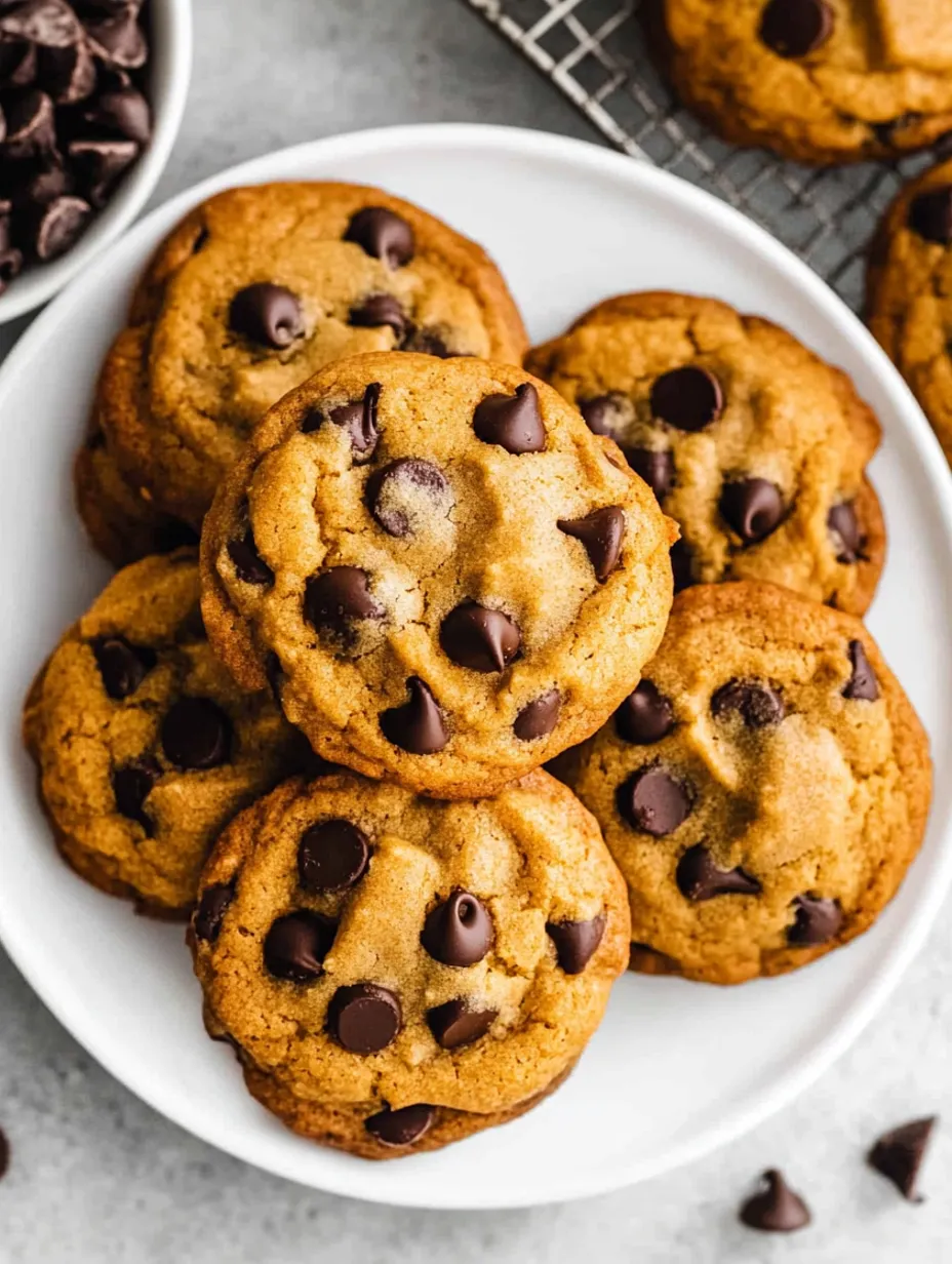 Pumpkin chocolate chip cookies on a baking tray with melty chips