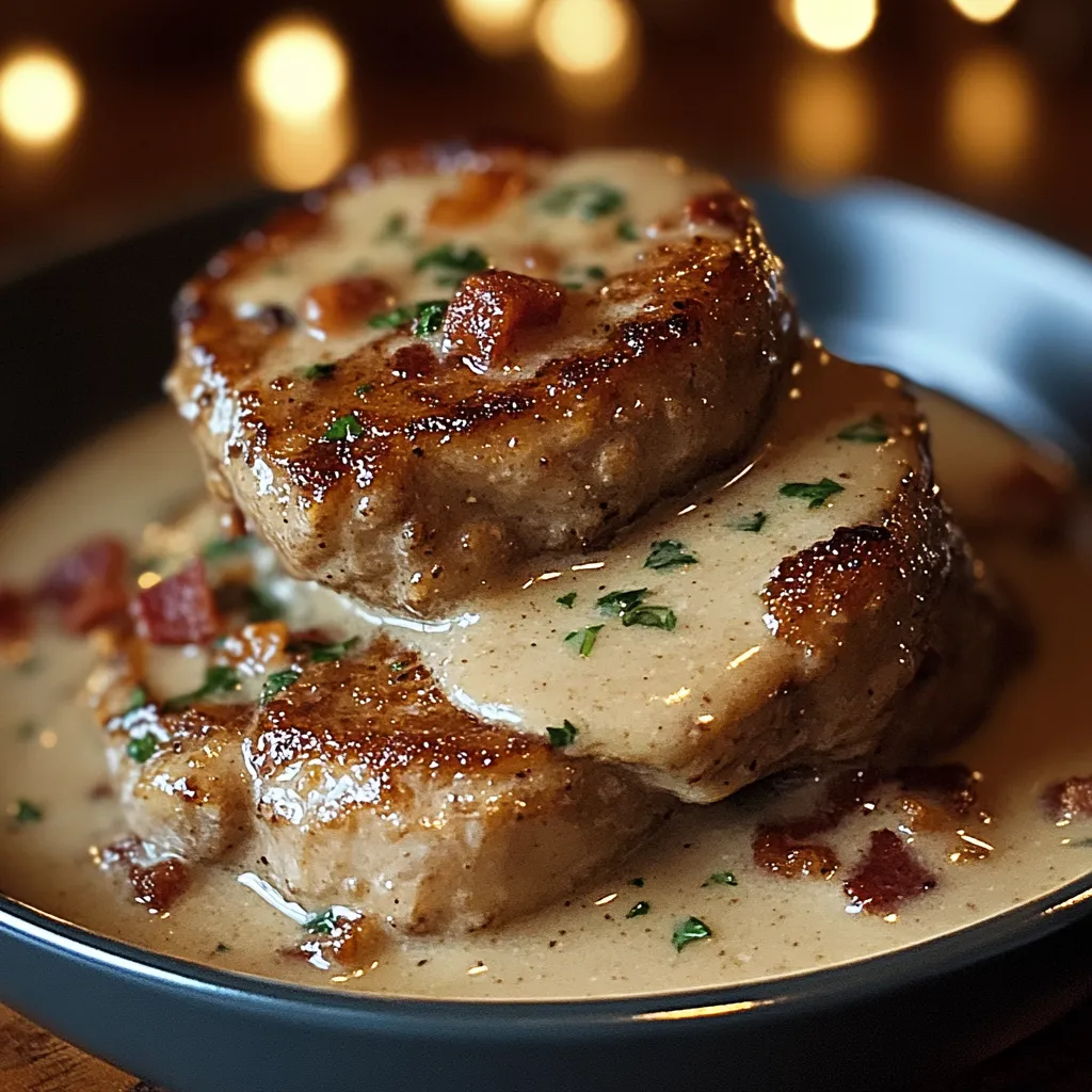 Country Fried Pork Chops with Bacon Gravy Recipe