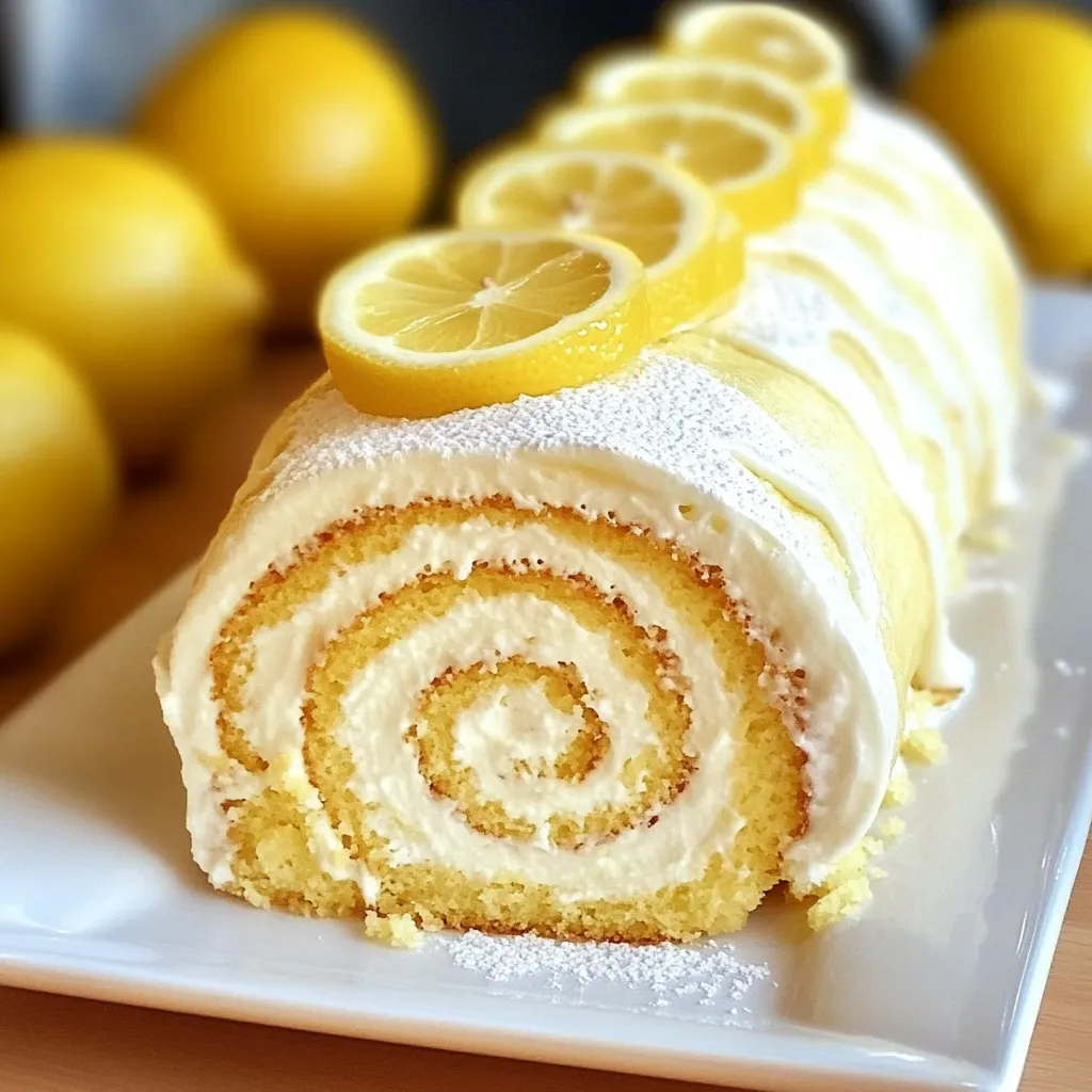 Detailed View Soft Lemon Cream Roll Cake