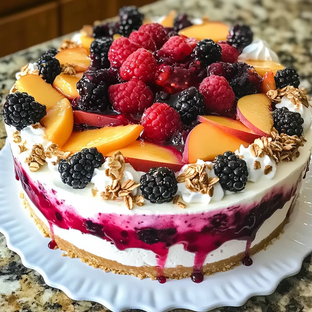 Delicious Summer Berry and Peach Cheesecake Recipe